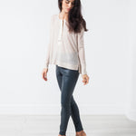 Elenaso Leather Trouser in Cool Grey