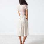 Eulera Leather Skirt in Cream