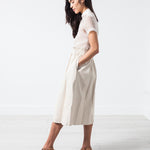 Eulera Leather Skirt in Cream