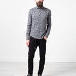 Western Arkansas Button-Up in Grey Floral