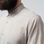 Patterned Button Up in Beige