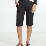 Square Stitch Knee Short in Black