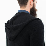 Pill Zip Sweater in Black