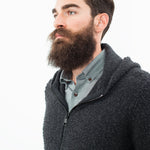 Pill Zip Sweater in Anthracite