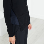 Square Cardigan in Black