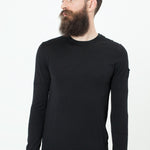 Button Shoulder Pullover in Black