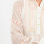 Sheer Rainbow Blouse in White