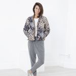 Deione Coat in Graphite Floral