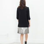 Border Dress in Black/Silver