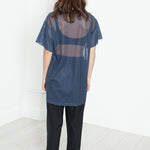 Mesh Over Tee in Navy