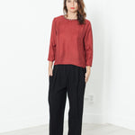 Pleated Waistband Trouser in Black