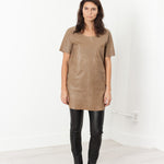 Leather Front Tunic