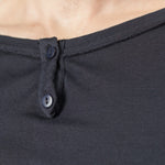 Cotton Henley in Blue Grey