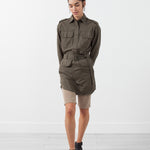 Belted Surplus Dress