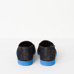 Suede Loafers - Black/Blue