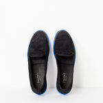 Suede Loafers - Black/Blue