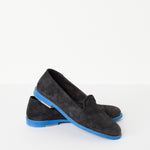 Suede Loafers - Black/Blue