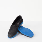 Suede Loafers - Black/Blue