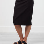 Long Pencil Skirt in Black