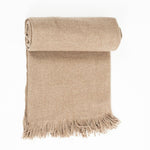 Cashmere Tassel Blanket in Brown