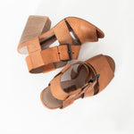 Buckle Strap Heel in Brown