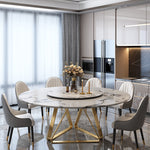 minimalist round table and chair combination