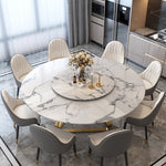 minimalist round table and chair combination