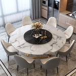 minimalist round table and chair combination