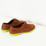 Suede Oxford in Natural/Lime