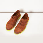 Suede Oxford in Natural/Lime