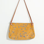 Ink Splatter Shoulder Bag in Mustard/Blue
